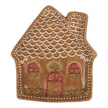 Clayre & Eef – Keramický dezertní talíř GINGERBREAD HOUSE