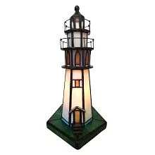 Dekorativní stolní lampa Tiffany LIGHTHOUSE 11*11*25 cm E14/max 1*25W
