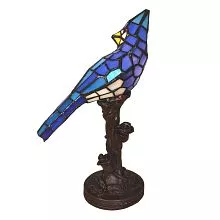 Dekorativní stolní lampa Tiffany BIRD 15*12*33 cm E14/max 1*25W