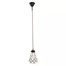 Závěsná lampa Tiffany DOTTY WHITE Ø 15*115 cm E14/max 1*25W