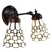 Nástěnná lampa Tiffany DOTTY WHITE 30*23*23 cm E14/max 2*25W