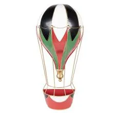 Dekorativní horkovzdušný balón (nástěnná dekorace) 26x14x62 cm