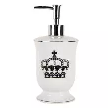 Keramický dávkovač na tekuté mýdlo CROWN Ø 9x20 cm / 350 ml