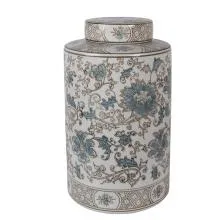 Keramická váza s víkem Ø 18x30 cm