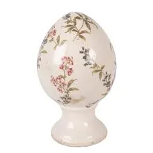Dekorativní keramické vajíčko na podstavci SWEET GRACE Ø 12x19 cm