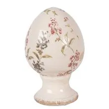 Dekorativní keramické vajíčko na podstavci SWEET GRACE Ø 9x14 cm