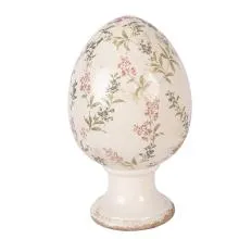 Dekorativní keramické vajíčko na podstavci SWEET GRACE Ø 17x28 cm