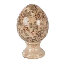 Dekorativní keramické vajíčko na podstavci Ø 12x19 cm