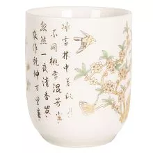 Porcelánový kalíšek na čaj CHINESE FLOWERS Ø 6*8 cm / 0,1L