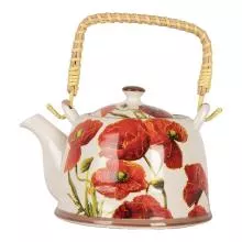 Keramická konvička na čaj POPPY 18x14x12 cm / 800 ml