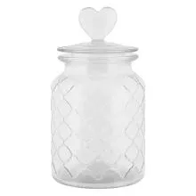 Skleněná dóza HEART Ø 11x20 cm