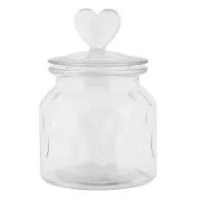 Skleněná dóza HEART Ø 11x16 cm