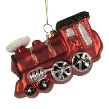 Skleněná vánoční ozdoba TRAIN 10x4x5 cm