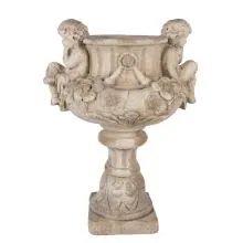 Květináč na stopce z magnesia oxide 40x32x55 cm