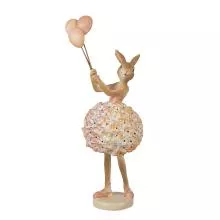 Dekorativní figurka králičí holky s balónky 11x7x27 cm