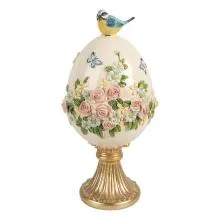 Dekorativní vajíčko s ptáčkem Ø 16x33 cm