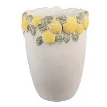 Cementový květináč LEMONS Ø 17x23 cm