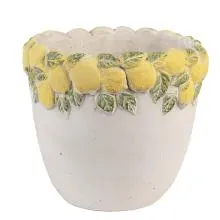 Cementový květináč LEMONS Ø 16x15 cm