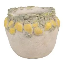 Cementový květináč LEMONS Ø 22x19 cm