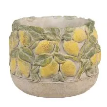 Cementový květináč LEMONS Ø 19x15 cm
