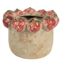 Terakotový květináč STRAWBERRIES Ø 15x12 cm