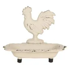 Kovová mýdlenka ROOSTER 16x12x14 cm