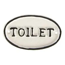 Kovová cedulka TOILET 10x1x6 cm