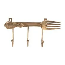 Nástěnný kovový věšák FORK 18x4x9 cm