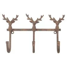 Nástěnný kovový věšák DEER 27x5x15 cm