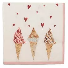 Papírové ubrousky FROSTY AND SWEET (20 kusů v balení) 33*33 cm