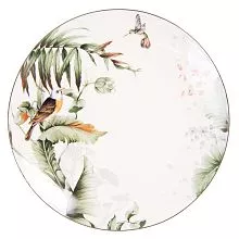 Porcelánový jídelní talíř TROPICAL BIRDS Ø 26*2 cm