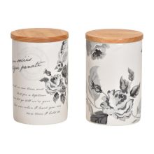 Sada dvou porcelánových dóz FLOWER 